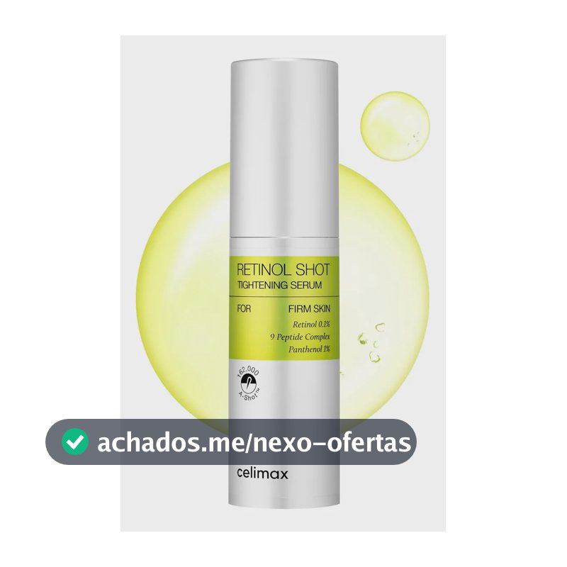 Sérum tensor Celimax Retinol Shot 30ml para todos os tipos de pele, dia/noite