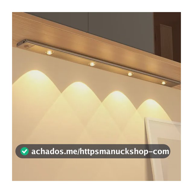 Luminária Barra Led Sensor Movimento Recarregável Armário Branco