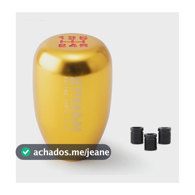 Manopla De Câmbio Shifter 5 Marchas + Ré Em Alumínio Epman  Dourado