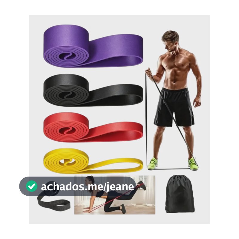Faixa Elástica Super Band Para Exercícios Conjunto De Treino