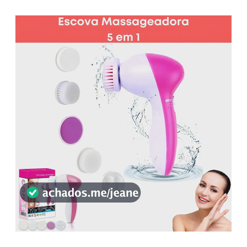 Escova Facial Elétrica Aparelho De Limpeza Pele Portátil