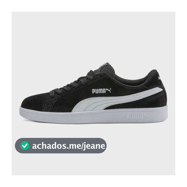Tênis Smash V2 Puma Preto E Branco 40 Br