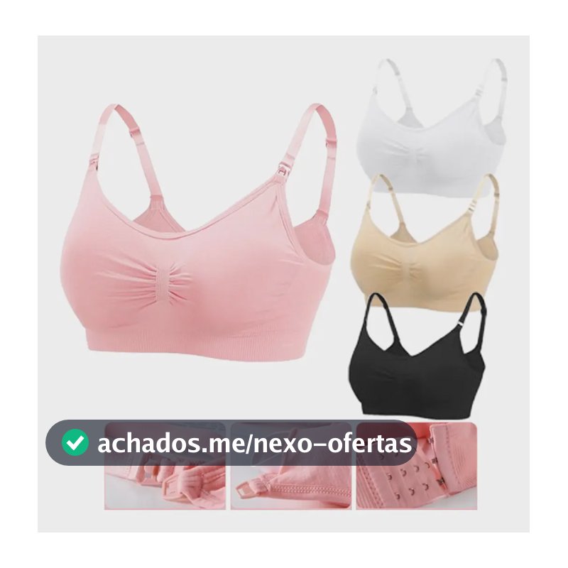 Kit 4 Sutiã Soutien De Amamentação Tecido Macio Confortável