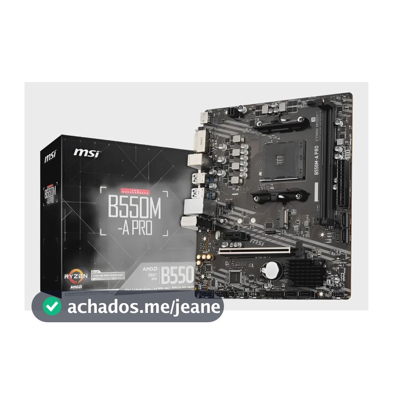 Placa Mãe Msi B550m-a Pro - Amd Ryzen Am4 - Ddr4 - Matx Preto