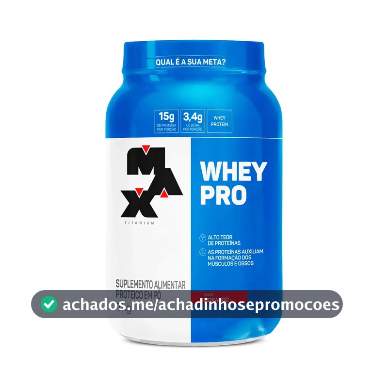 Proteína Max Titanium Whey Pro Concetrado em pó sabor Morango x 1kg