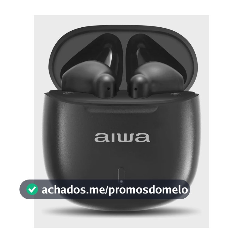 Fone de Ouvido Eardbud AIWA AWS-EB-05-B Bluetooth IPX4 24 Horas de bateria