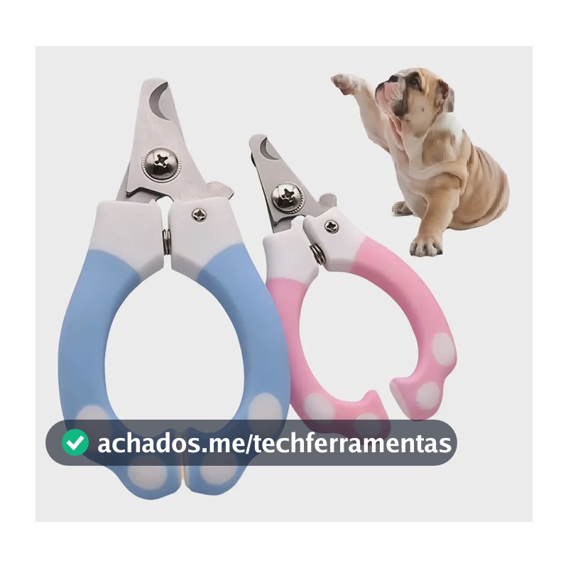 Cortador Alicate De Unha Gatos E Cães Pequeno Porte Prático Cor Rosa