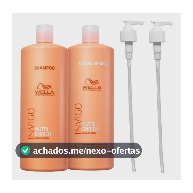Kit Wella Invigo Nutri-Enrich Shampoo 1L + Condicionador 1L