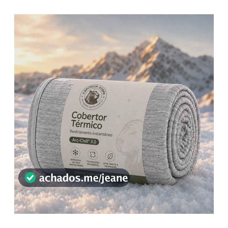 Cobertor Gelado Frio Térmico Resfriamento Calor Fresco Cinza Liso 127
