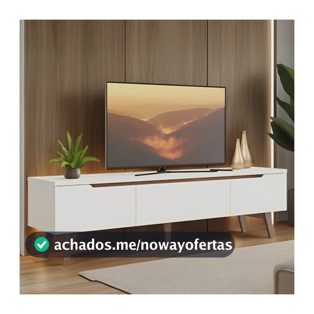 Rack Para Tv Até 75 Polegadas Madesa Brest 2 Portas 1 Gave B Cor Branco