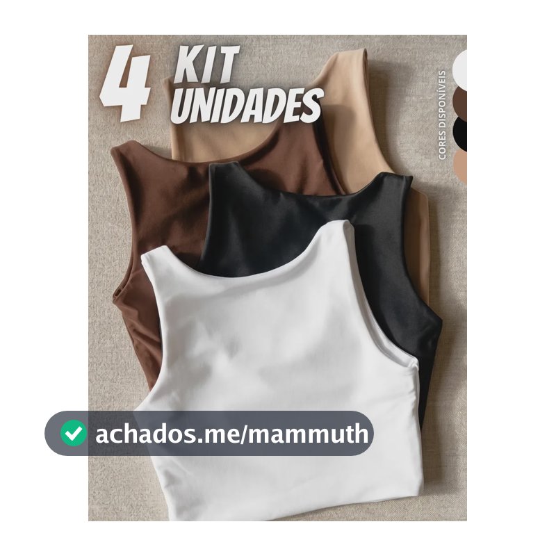 Kit 4 Blusas Regata Feminina Suplex Tshirt Básica Casual Preto + Branco + Marrom + Nude Liso G/gg (40-42)