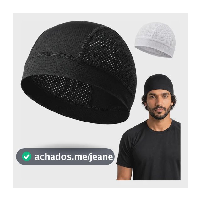 Touca Gorro Bandana Ciclismo Moto Capacete Corrida Térmico Preto Universal