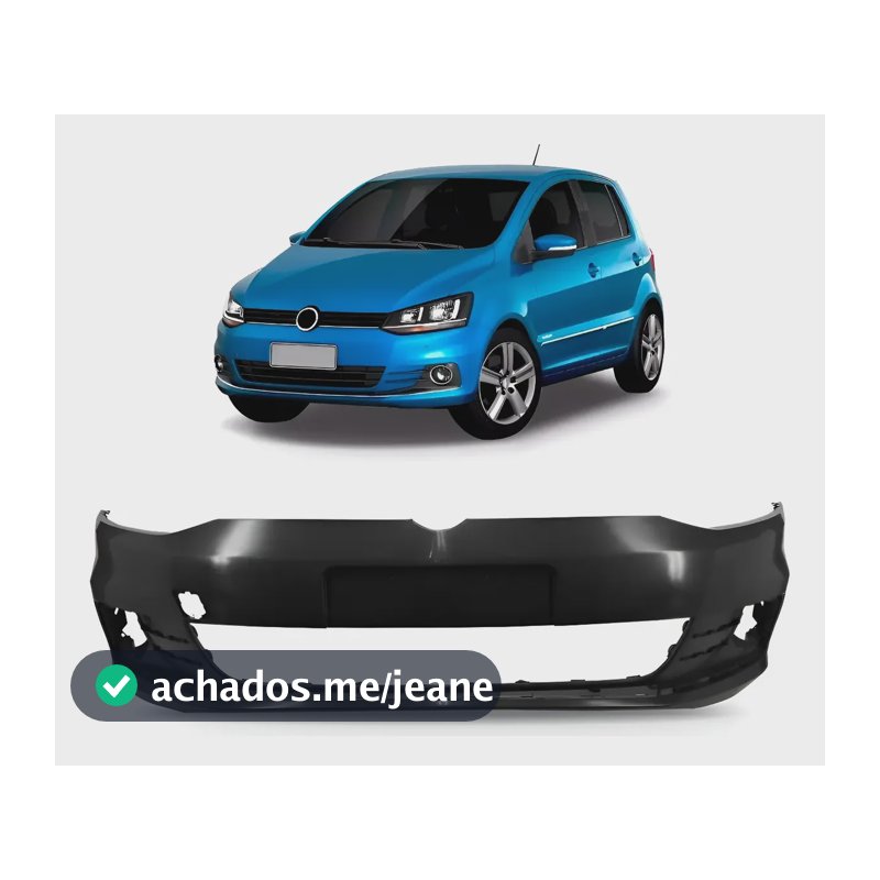 Parachoque Dianteiro Fox Run 2015 A 2018 C/furo Milha Preto