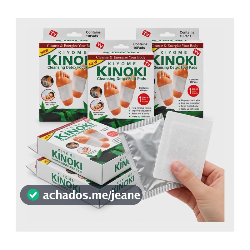 Kit 30 Adesivos Detox Natural Para Pés Kinoki 3 Caixa