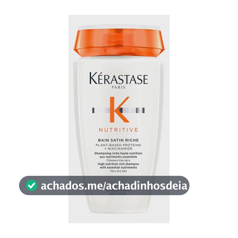 Shampoo Kérastase Nutritive Bain Satin Riche Cabelos Secos 250ml