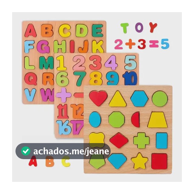 Kit 3 Jogos Brinquedos Educativos Numeros Letras Alfabeto Colorido