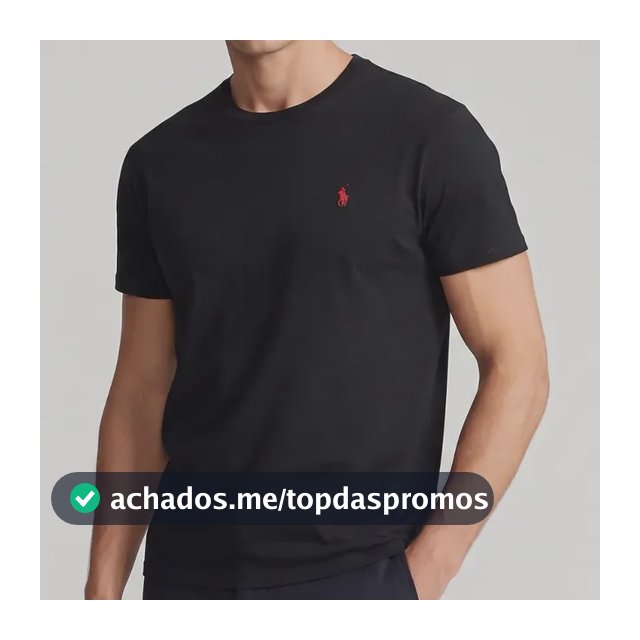 Camiseta Ralph Lauren Masculina Slim Algodão Manga Curta