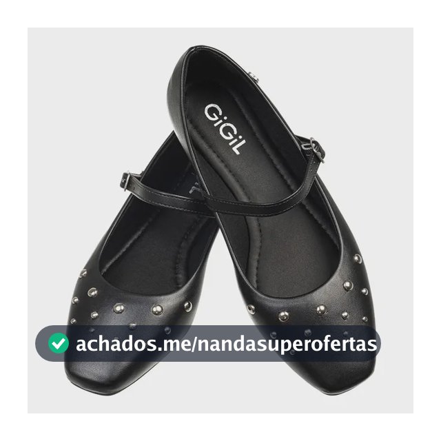 Sapatilha Sapato Feminino Boneca Mary Jane Apliques Gigil