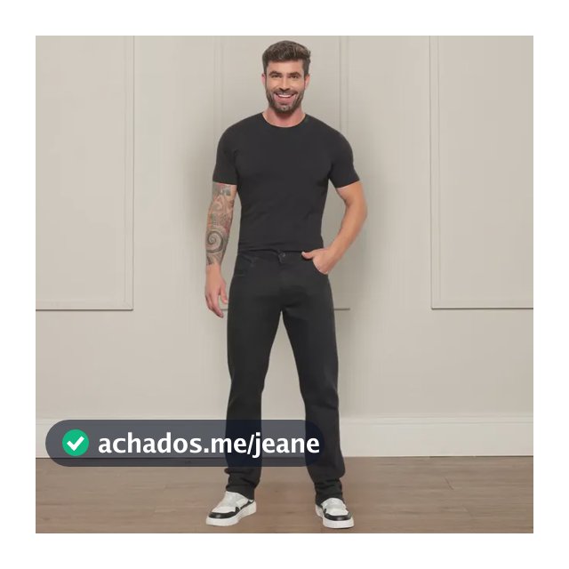 Calça Jeans Preta Masculina Tradicional Lycra 38 A 54