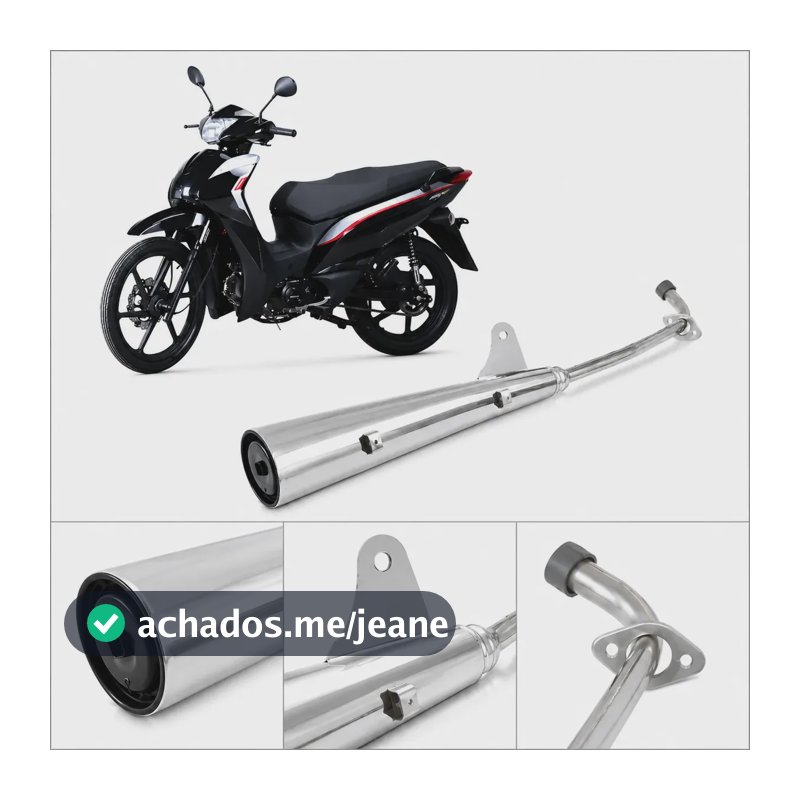 Escapamento Original Aço Shineray Jet 49cc 50cc Cinquentinha