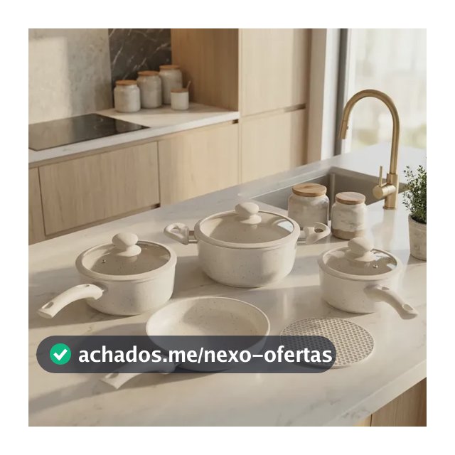 Jogo Panela Ceramica Antiaderente 5pç Tampa Silicone Induçao Bege