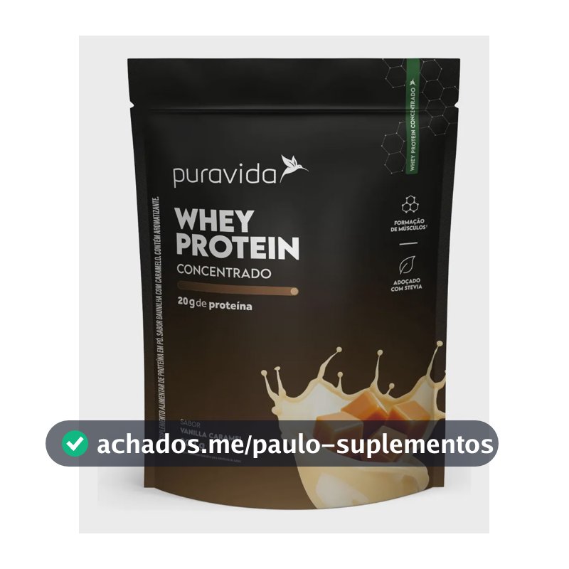 Puravida Whey Protein Concentrado Vanilla Caramel 900G
