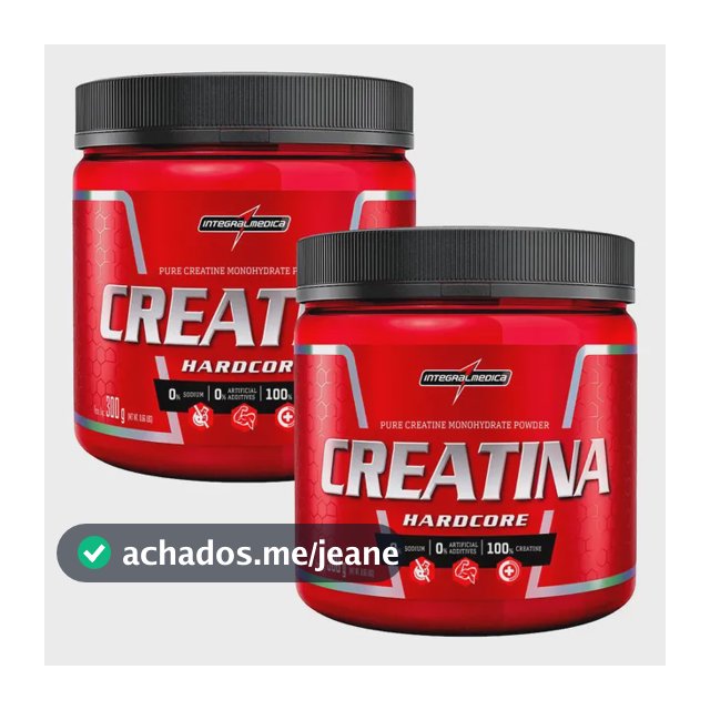 Creatina Integralmédica sem sabor pacote x 2 frascos de 300g