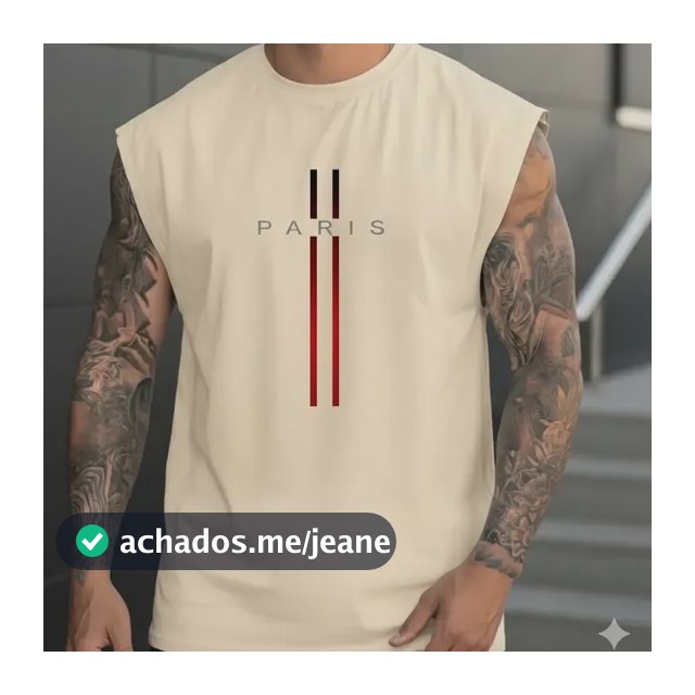 Regata Paris Masculina Oversized G1 Ao G5 Algodão Plus Size