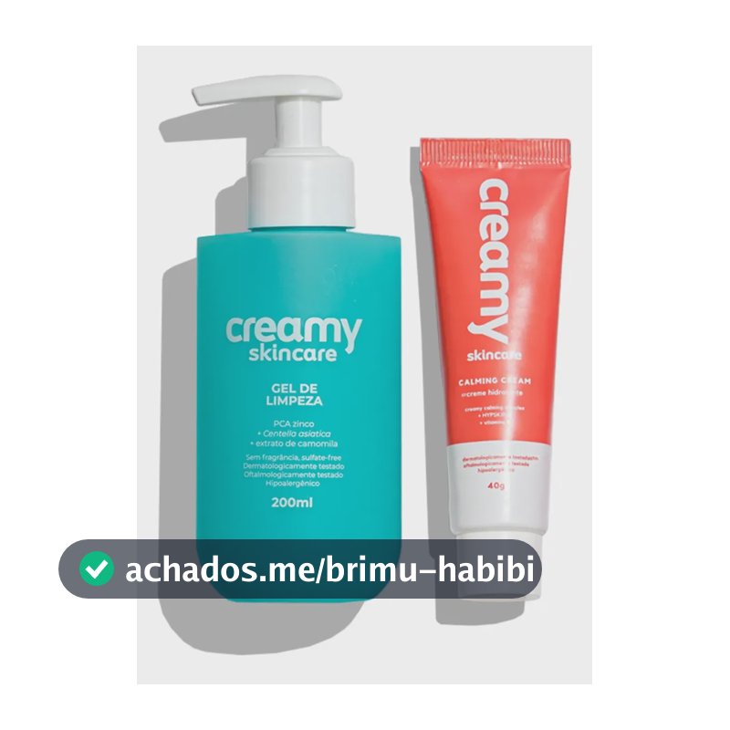 Kit Creamy Gel De Limpeza 200ml + Calming Cream Hidratação E Limpeza Facial