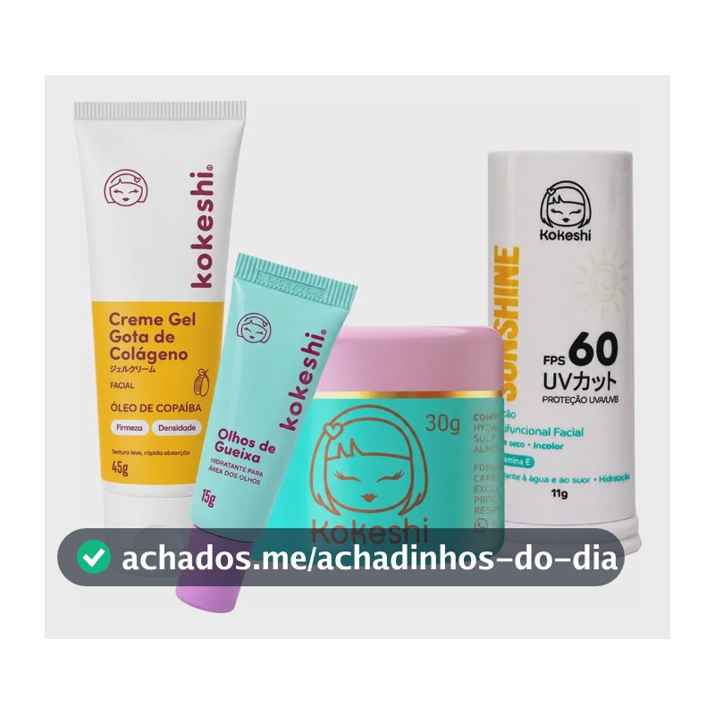 Kit Bastão Facial Fps60 Renovadores Gota De Colágeno Kokeshi