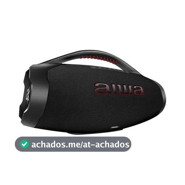 Caixa De Som Boombox Aiwa Aws-bbs-01b 200w Rms Bluetooth Res Cor Preto