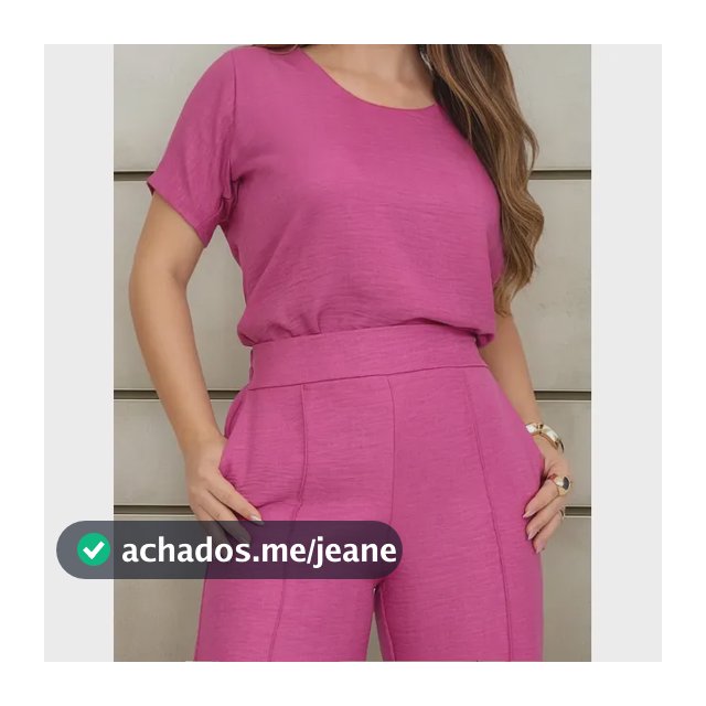 Conjunto Social Feminino Alfaiataria Calça Wide Leg Elegante