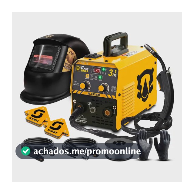 Maquina De Solda Multiprocessos Mig 130a 220v Tig Acessórios Amarelo 220v