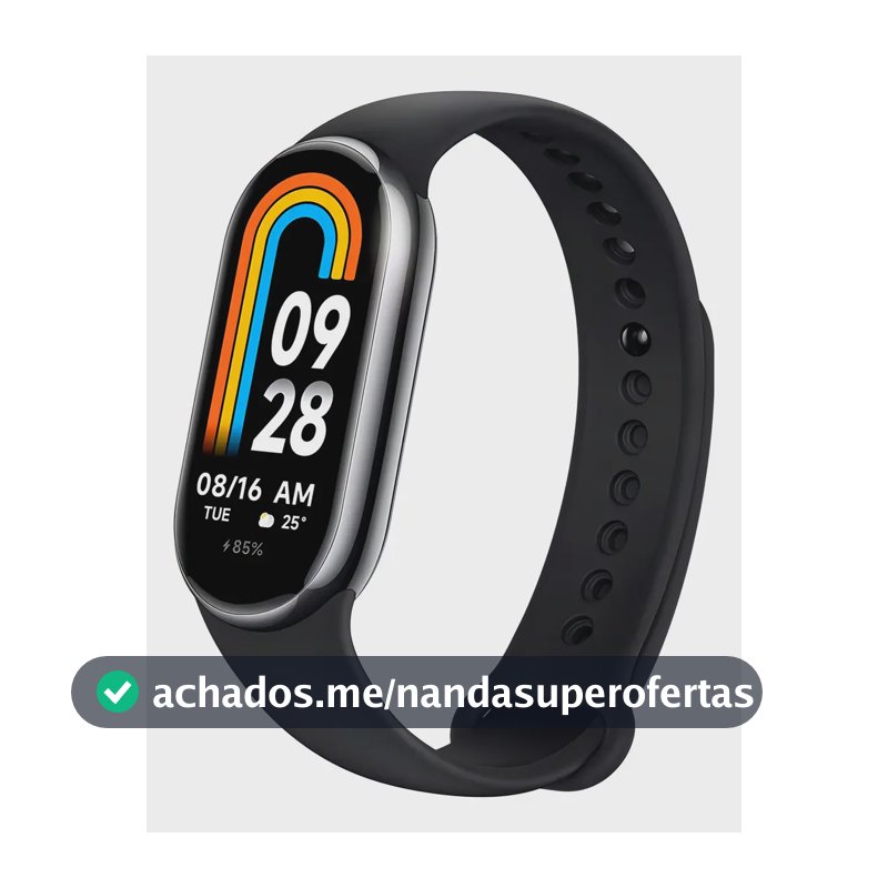 Relógio Xiaomi Smart Mi Band 8 1.62" Amoled Preto