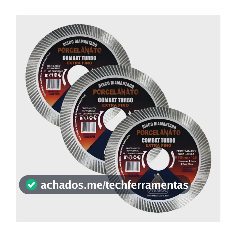 Disco Porcelanato Extra Fino Para Lixadeira E Esmerilhadeira Branco