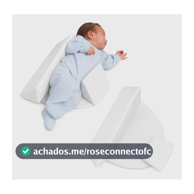Segura Nenê Posicionador De Lado Para Dormir Anti Rolamento Branco