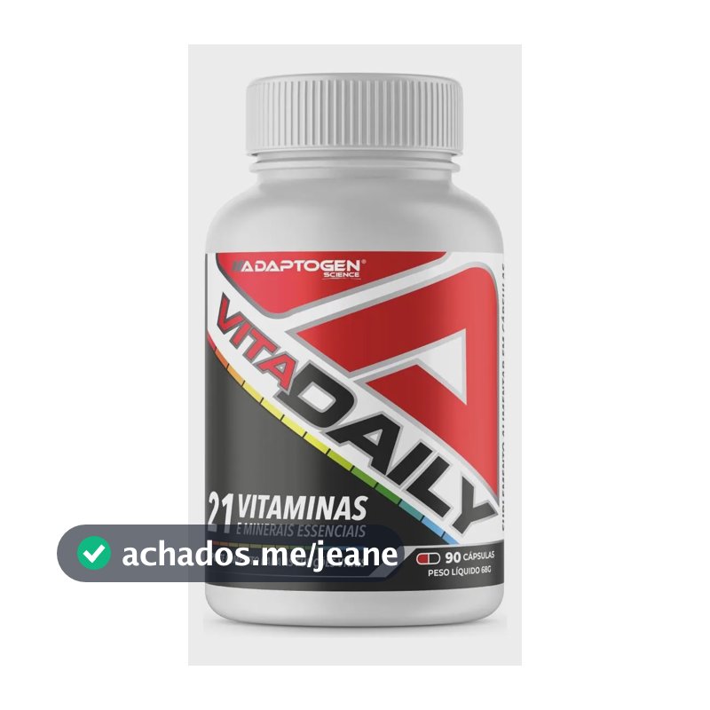 Suplemento em cápsula Adaptogen Vita Daily Sem sabor de 90 un