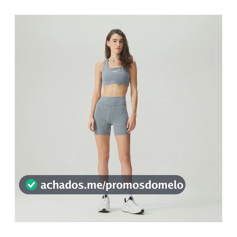 Bermuda Feminina Flat Life Ii Fila Cinza Medio Liso G