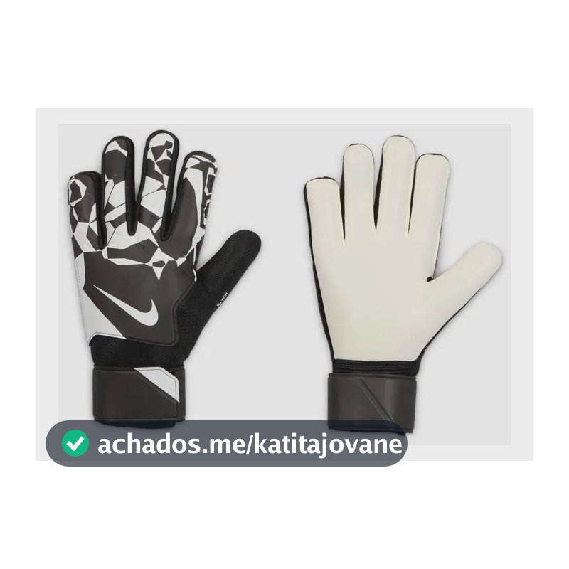 Luvas De Goleiro Nike Unissex Cor Preto/branco Tamanho 10