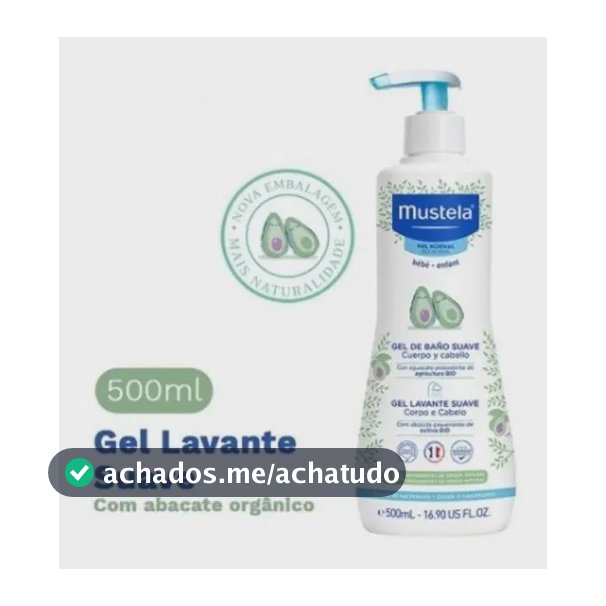 Gel Lavante de Corpo e Cabelo Mustela com Abacate para Bebês