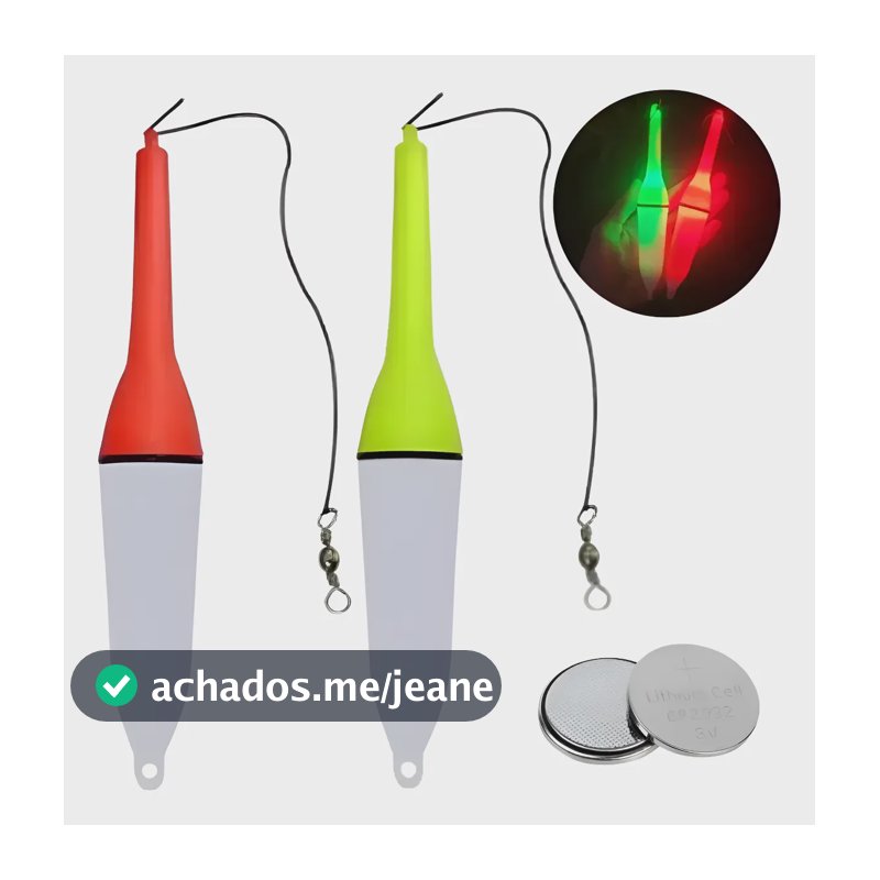 Boia Luminosa De Pesca Noturna Torpedo 45g Kit Com 2 Amarelo