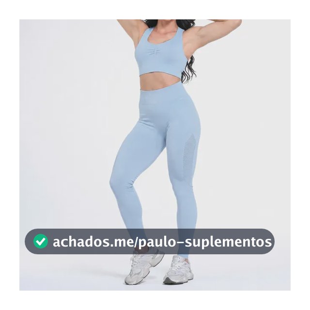 Conjunto Selene Top E Legging Feminino Academia Cós Alto