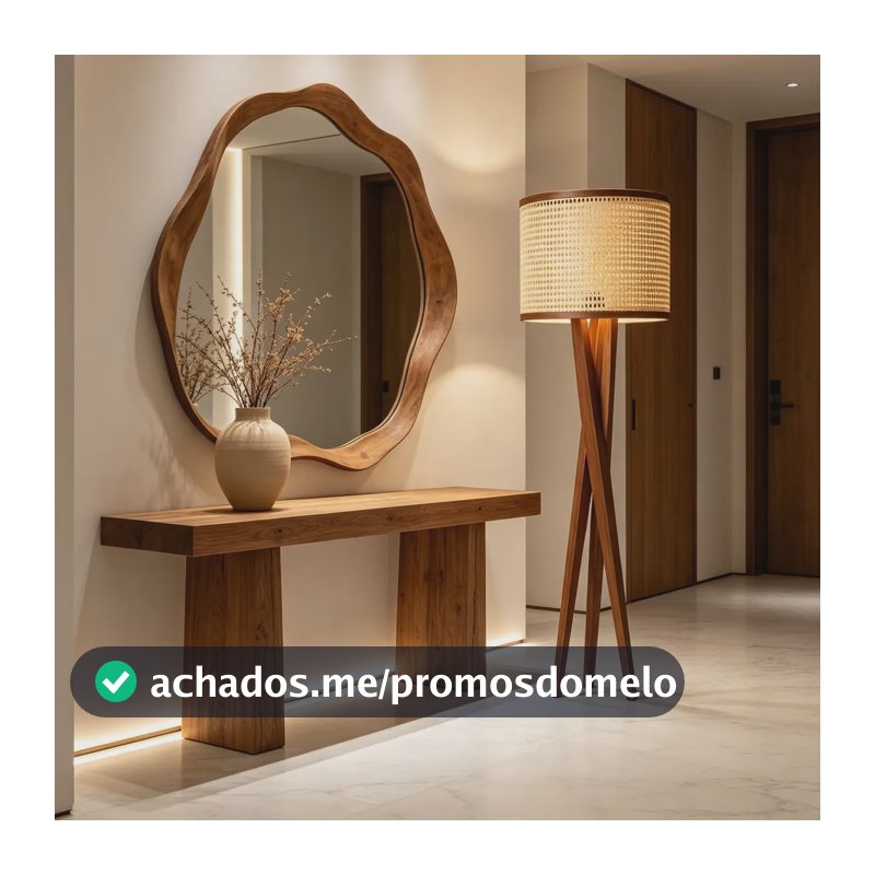 Luminária De Chão Abajur Piso Cúpula Tela Luxo Sala Moderna Palha Madeira
