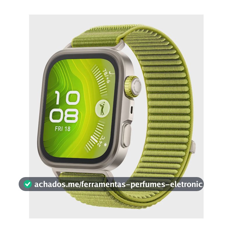 Smartwatch HUAWEI WATCH FIT4 Pro Esportes ao Ar Livre de Nível Profissional Mapa de Campos de Golfe Bateria com Autonomia de até 10 Dias Compatível com iOS e Android Verde