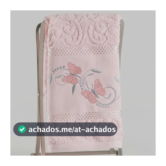 Toalha Lavabo Karsten 50x33cm Visita Mão Bordada Algodão Rosa Borboleta