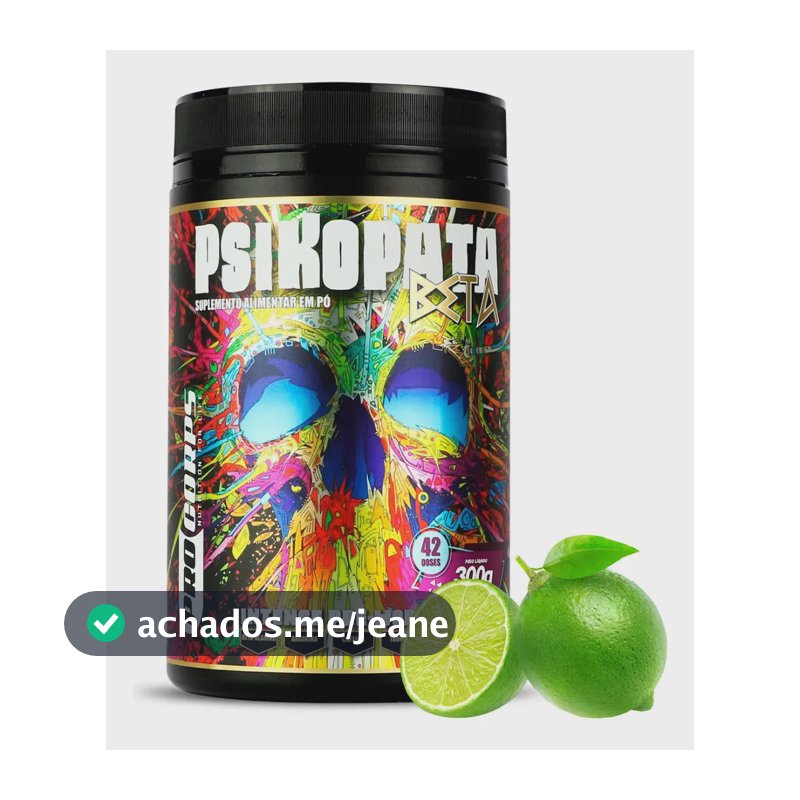 Pré Treino Pro Corps Psikopata 300g Limão Com Cafeína Beta Alanina Energia Foco