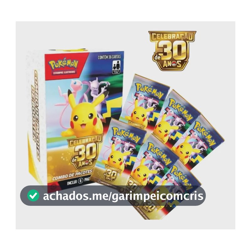 Combo De Booster Pokémon - Celebração 30 Anos Copag Português