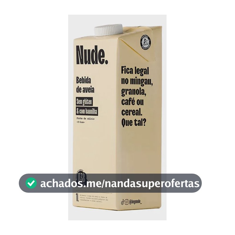 Nude Leite De Aveia Baunilha 1L
