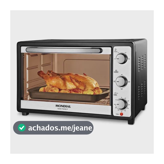 Forno Elétrico 52L Grand Family II, Mondial 1800W FRN-52-B