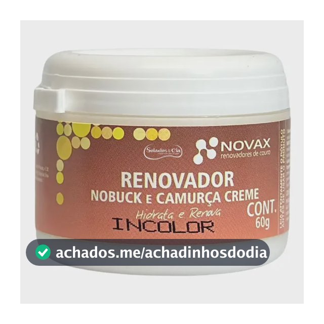 Renovador Hidratante P/ Nobuck E Camurça Creme 60g Novax